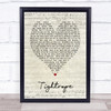 Tightrope The Greatest Showman Script Heart Song Lyric Quote Print