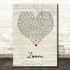 Fat Larry's Band Zoom Script Heart Song Lyric Quote Print