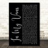 Andrew Belle In My Veins Black Script Song Lyric Quote Print