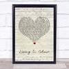 Frightened Rabbit Living In Colour Script Heart Song Lyric Quote Print