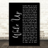 Arcade Fire Wake Up Black Script Song Lyric Quote Print