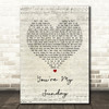 Jessica Simpson You're My Sunday Script Heart Song Lyric Quote Print