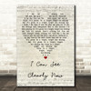 Johnny Nash I Can See Clearly Now Script Heart Song Lyric Quote Print