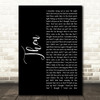 Brad Paisley Then Black Script Song Lyric Quote Print