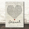 NEIKED Sexual Script Heart Song Lyric Quote Print
