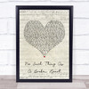 Old Dominion No Such Thing As A Broken Heart Script Heart Song Lyric Print