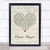 Phyllis Nelson Move Closer Script Heart Song Lyric Quote Print