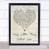 Queen Crazy Little Thing Called Love Script Heart Song Lyric Quote Print