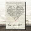 Rag n Bone Man As You Are Script Heart Song Lyric Quote Print