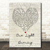 Richie Sambora One Light Burning Script Heart Song Lyric Quote Print