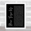 Bryan Adams Please Forgive Me Black Script Song Lyric Quote Print