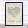 Steve Harley & Cockney Rebel A Friend For Life Script Heart Song Lyric Print