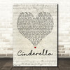 Steven Curtis Chapman Cinderella Script Heart Song Lyric Quote Print