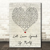 The Beautiful South Let Love Speak Up Itself Script Heart Song Lyric Print