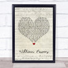 The Maccabees William Powers Script Heart Song Lyric Quote Print