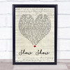 The National Slow Show Script Heart Song Lyric Quote Print