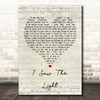 Todd Rundgren I Saw The Light Script Heart Song Lyric Quote Print