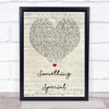 Usher Something Special Script Heart Song Lyric Quote Print