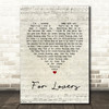 Wolfman ft Peter Doherty For Lovers Script Heart Song Lyric Quote Print