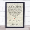 Aaron Neville and Linda Ronstadt Don't Know Much Script Heart Song Lyric Print