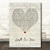 Ash Lost In You Script Heart Quote Song Lyric Print