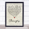 Black Sabbath Changes Script Heart Quote Song Lyric Print