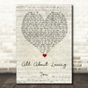 Bon Jovi All About Loving You Script Heart Quote Song Lyric Print