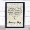 Celtic Woman Danny Boy Script Heart Quote Song Lyric Print