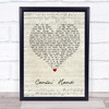 City And Colour Comin' Home Script Heart Quote Song Lyric Print