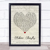 Damien Rice Older Chests Script Heart Quote Song Lyric Print