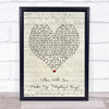 Deacon Blue When Will You (Make My Telephone Ring) Script Heart Song Lyric Print