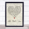 Elvis Presley All That I Am Script Heart Quote Song Lyric Print