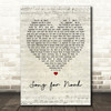 Frank Hamilton Song for Noah Script Heart Quote Song Lyric Print