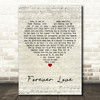 Gary Barlow Forever Love Script Heart Quote Song Lyric Print