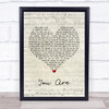 Jimmy Wayne You Are Script Heart Quote Song Lyric Print