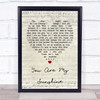 Johnny Cash You Are My Sunshine Script Heart Quote Song Lyric Print