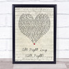 Lionel Richie All Night Long (All Night) Script Heart Quote Song Lyric Print