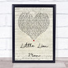 Mumford & Sons Little Lion Man Script Heart Quote Song Lyric Print