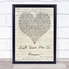 Pink Just Give Me A Reason Script Heart Quote Song Lyric Print