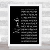 Foo Fighters Miracle Black Script Song Lyric Quote Print