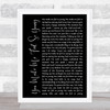 Frank Sinatra You Make Me Feel So Young Black Script Song Lyric Quote Print