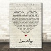 Stryper Lonely Script Heart Quote Song Lyric Print