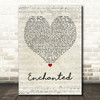 Taylor Swift Enchanted Script Heart Quote Song Lyric Print