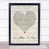 The Cure A Letter To Elise Script Heart Quote Song Lyric Print