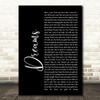 Gabrielle Dreams Black Script Song Lyric Quote Print