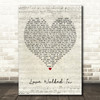Thunder Love Walked In Script Heart Quote Song Lyric Print