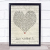 Thunder Love Walked In Script Heart Quote Song Lyric Print