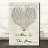 Westlife Written In The Stars Script Heart Quote Song Lyric Print