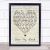 Over My Head Fleetwood Mac Script Heart Quote Song Lyric Print