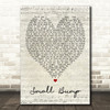 Small Bump Ed Sheeran Script Heart Quote Song Lyric Print